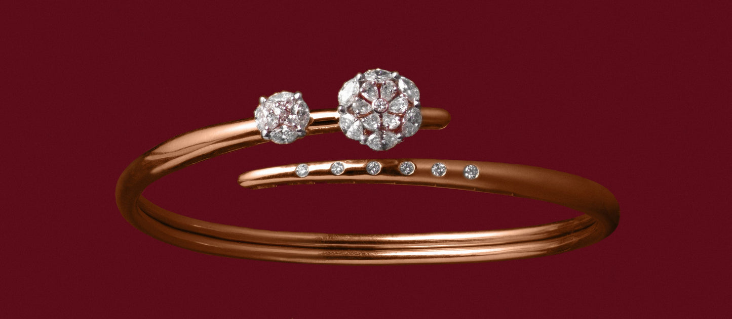 Twister Bloom Diamond Bangle