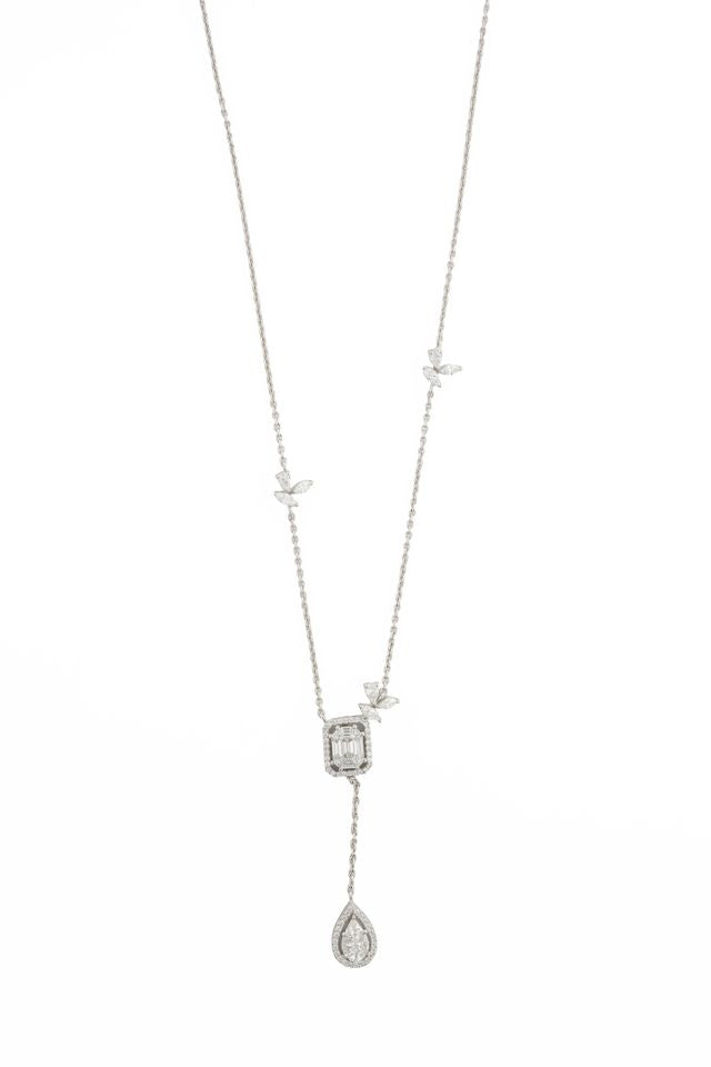Linea Drop Diamond Necklace