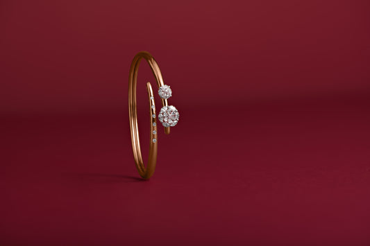 Twister Bloom Diamond Bangle