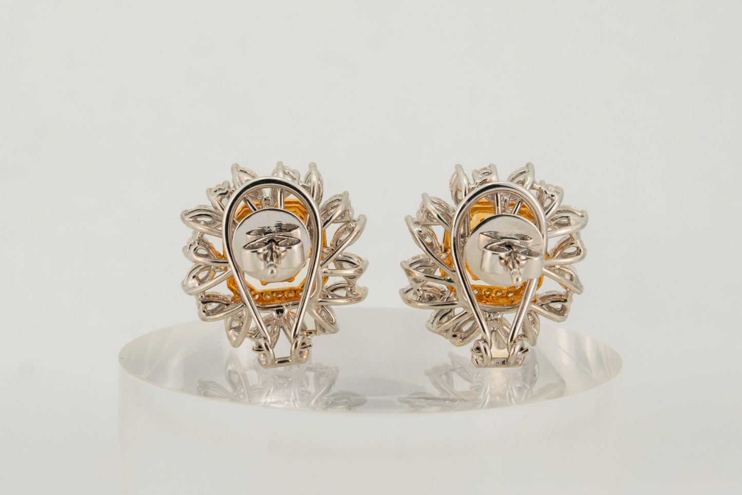 Golden Halo Diamond Studs