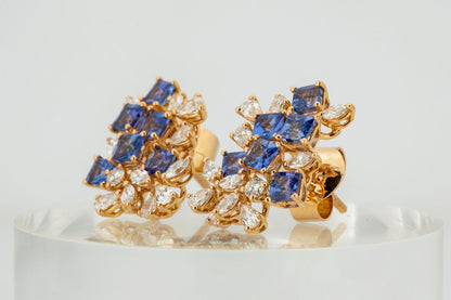 Azure Tanzanite Diamond Studs