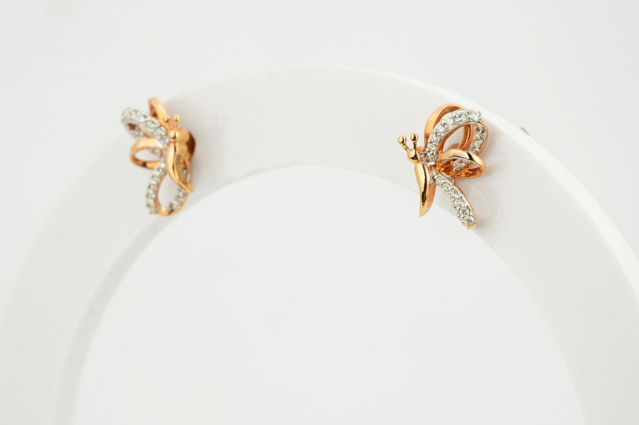 Gold Flutter Studs
