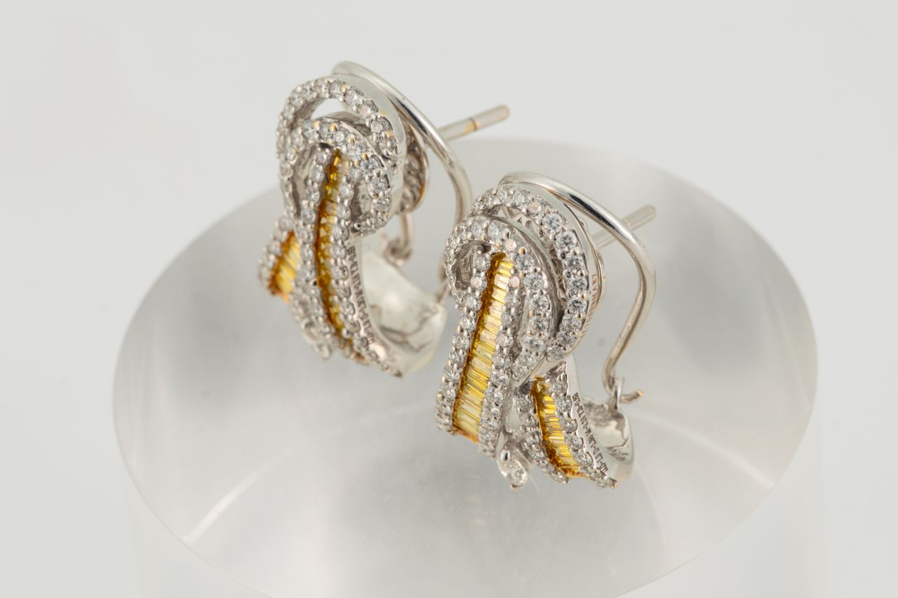Golden Cascade Diamond Studs