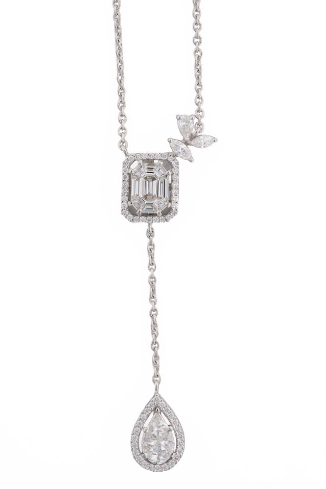 Linea Drop Diamond Necklace