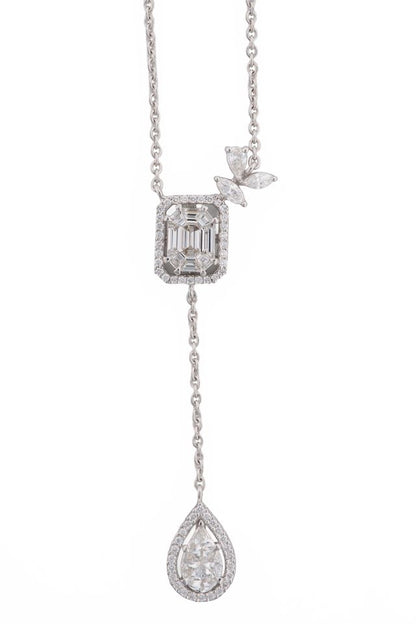 Linea Drop Diamond Necklace